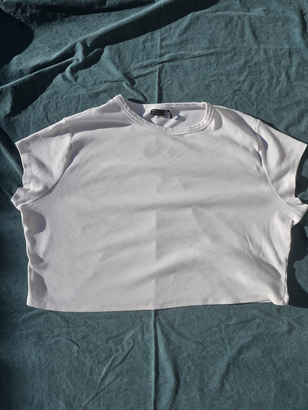 Asos Curve White Cropped Tee